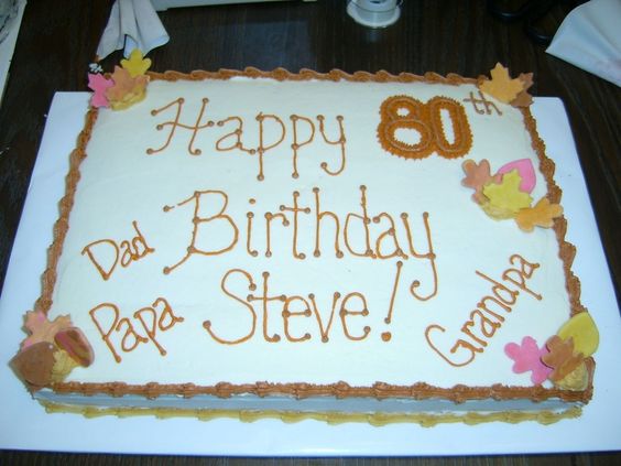 80th Birthday Sheet Cakes