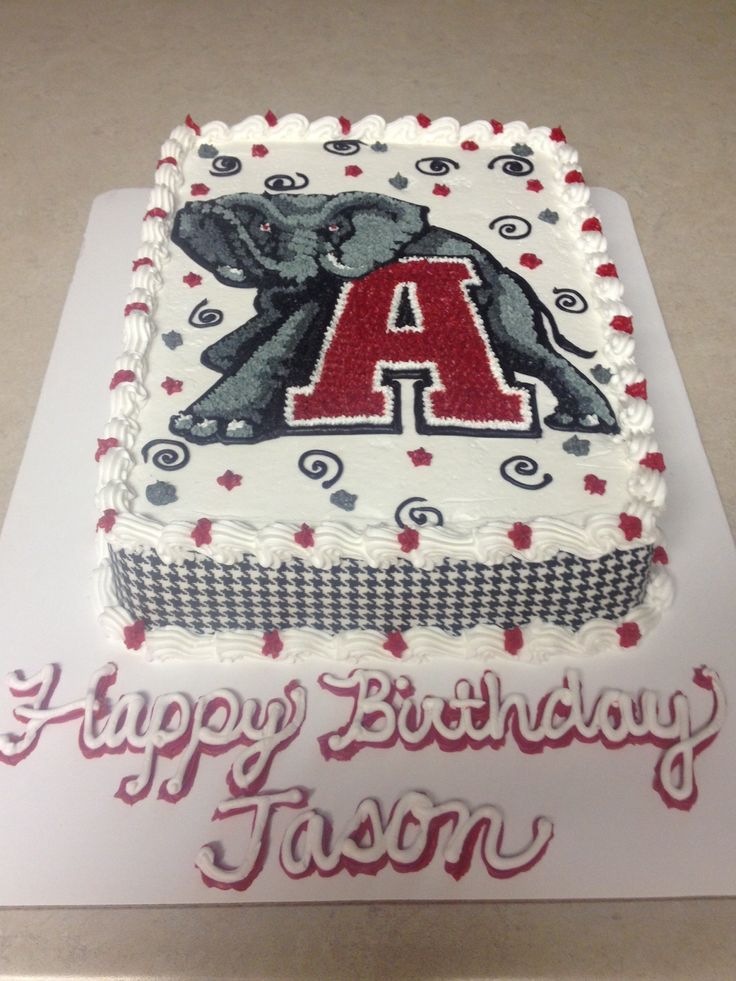 Alabama Football Birthday Cake