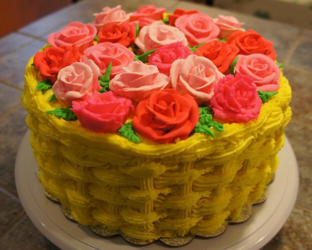 9 Photos of Decoration With Basketweave Cakes