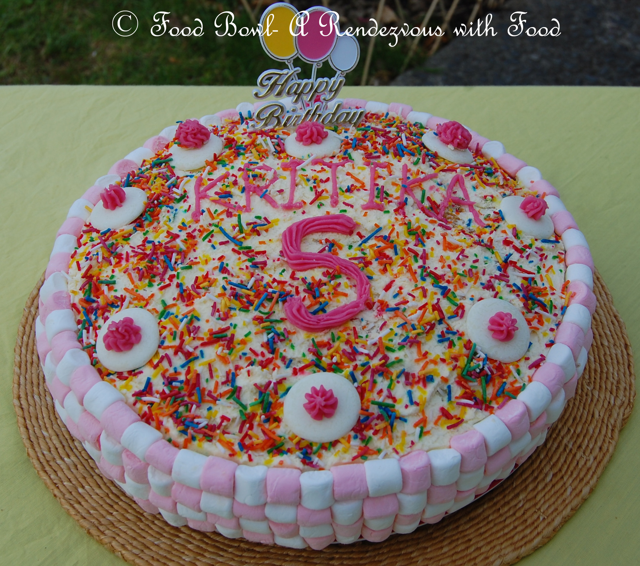 Birthday Cake with Whipped Cream Frosting