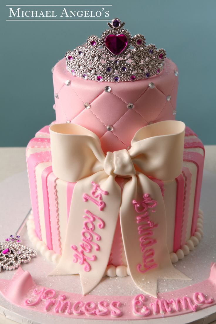 Elegant Birthday Cake with Tiara