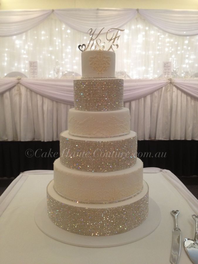 Elegant Wedding Cakes with Bling