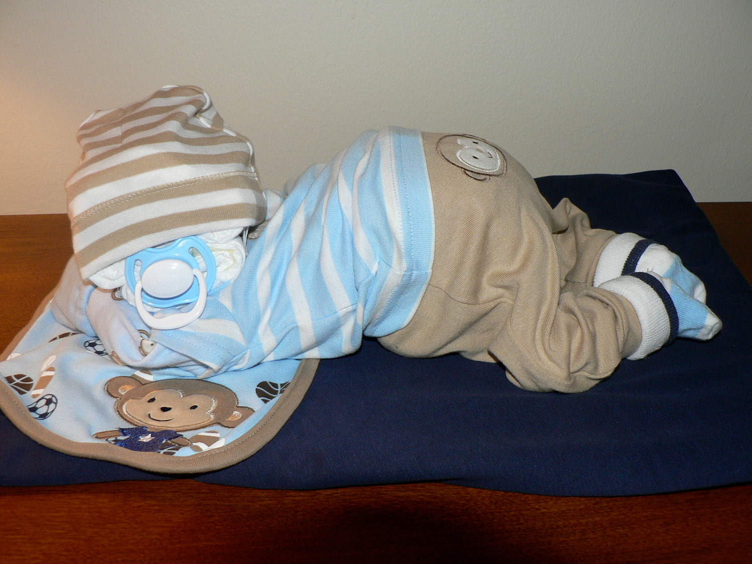 Sleeping Baby Diaper Cake Boy