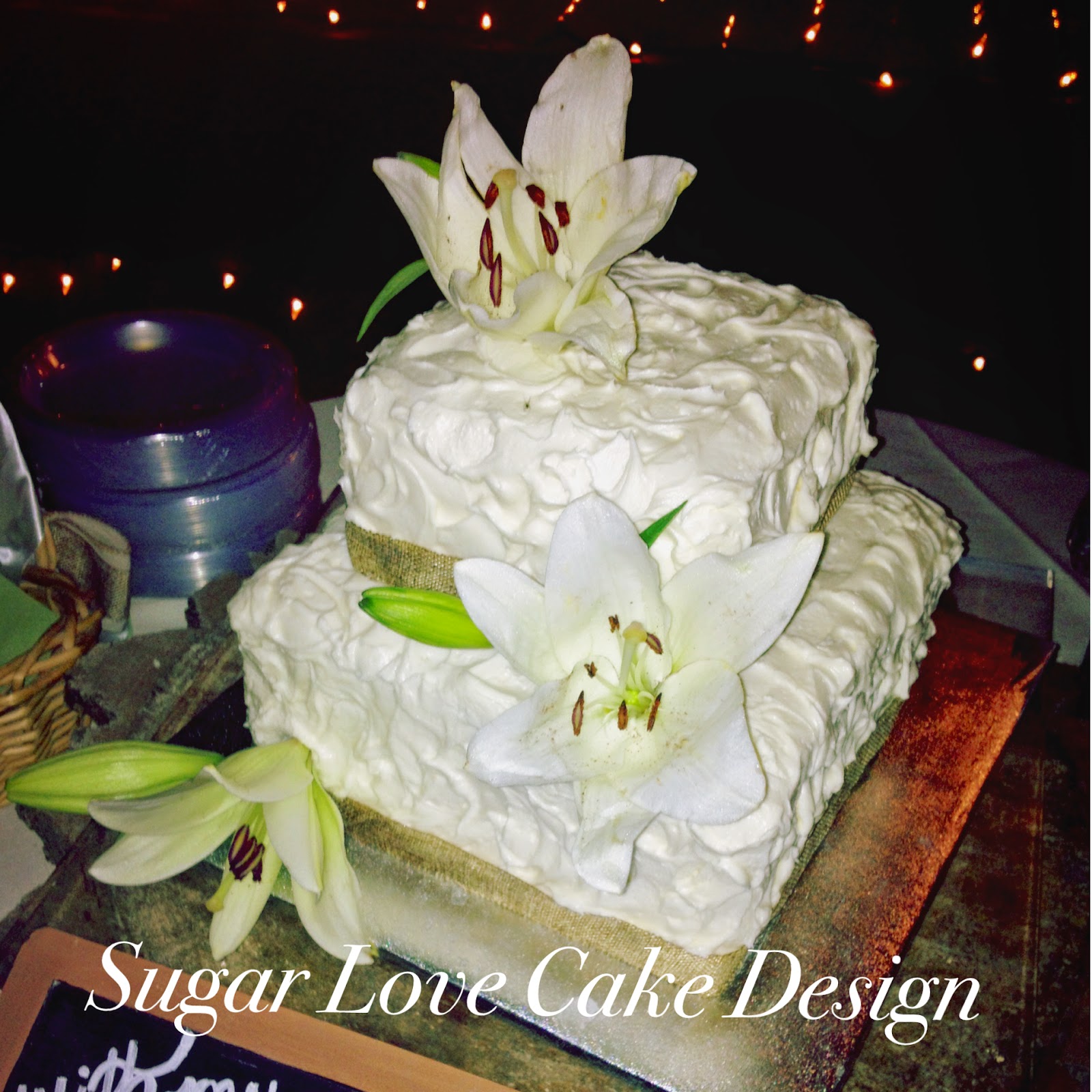 Stargazer Lily Wedding Cake