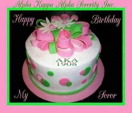 Aka Pink and Green Birthday Cake