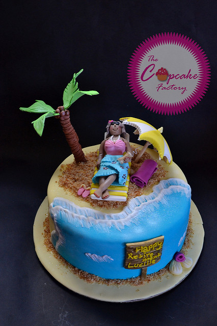 Beach Themed Retirement Cake