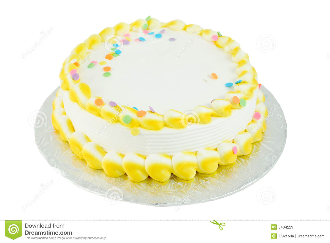 Blank Birthday Cake