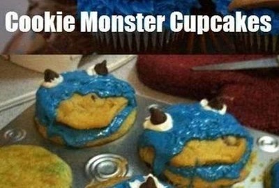 Cookie Monster Cupcakes Nailed It Funny