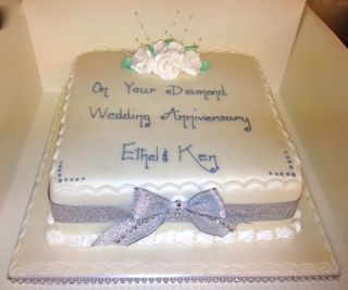 Diamond Anniversary Wedding Cake