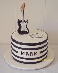 Electric Guitar Birthday Cake