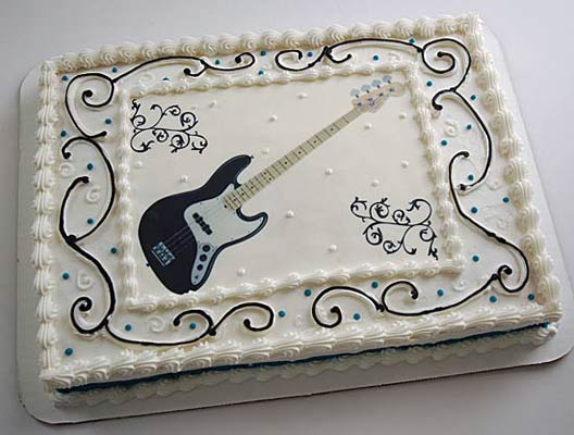 Guitar Grooms Cake Sheet