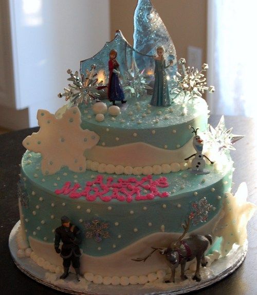 Happy Birthday Frozen Cake