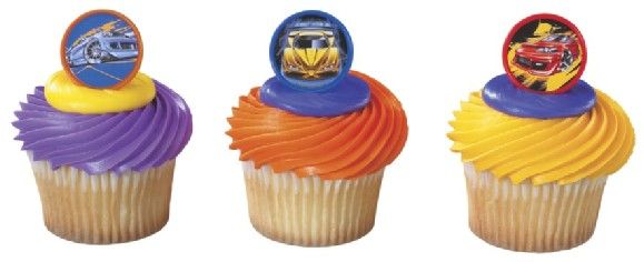 Hot Wheels Cupcake Rings