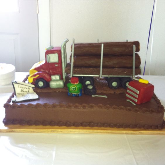 Log Truck Cake