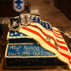 Military Retirement Cake Ideas