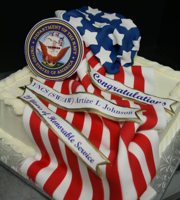 Military Retirement Cake Ideas