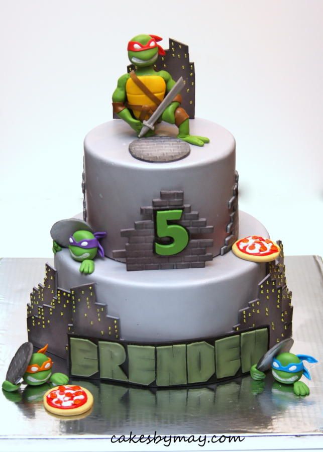 7 Photos of Printable Ninja Turtle Cakes