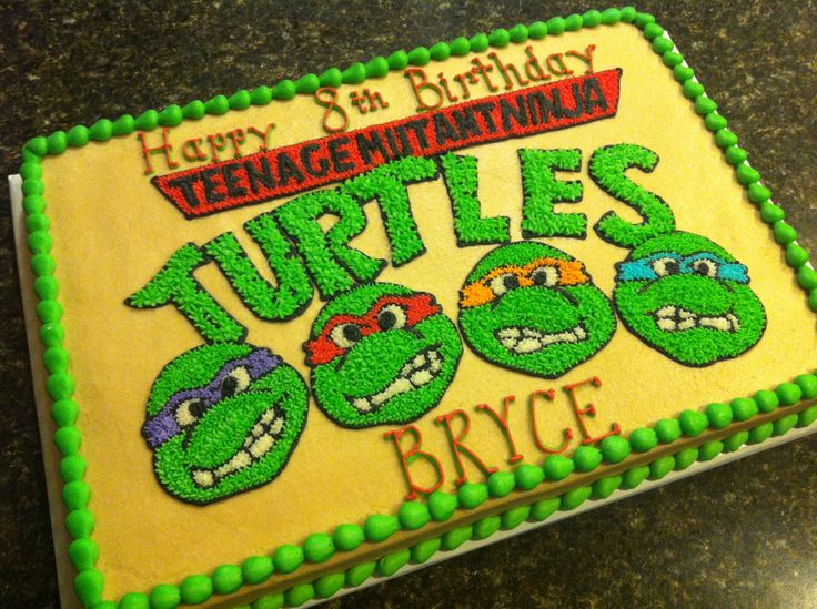 Ninja Turtle Birthday Cake