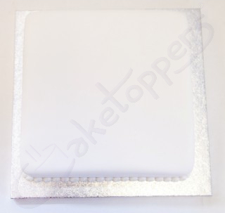 Plain White Square Birthday Cake