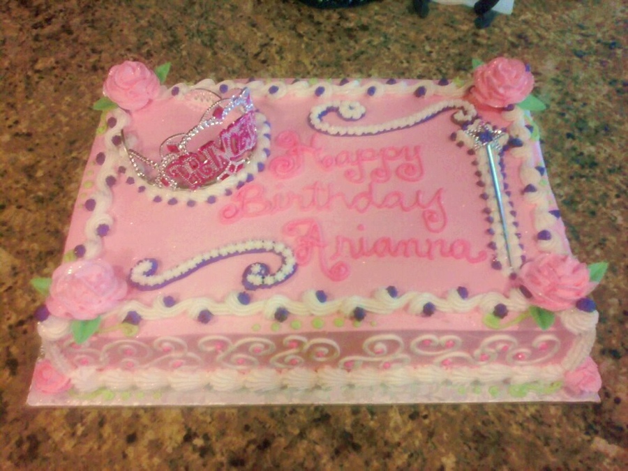 Princess Birthday Sheet Cake