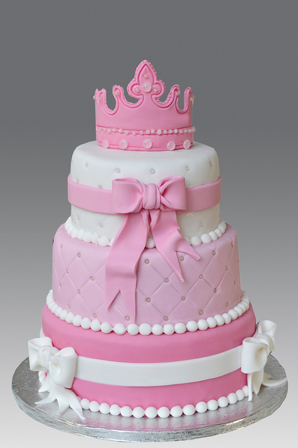 Princess Tier Cake Pink