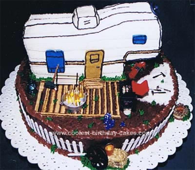 Retirement Cake Travel Trailer