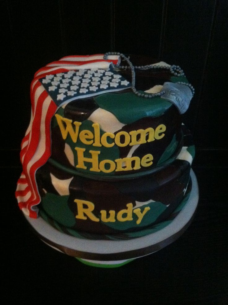 Welcome Home Army Cake