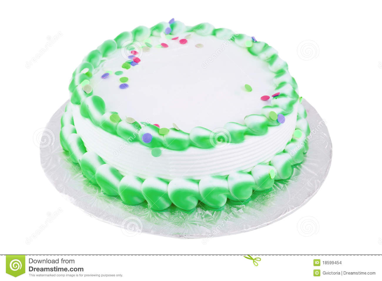 White Blank Birthday Cake