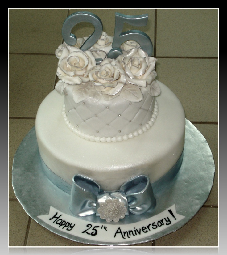 25th Wedding Anniversary Cake