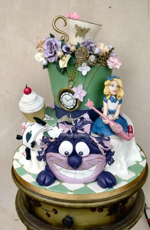 Alice in Wonderland Birthday Cake