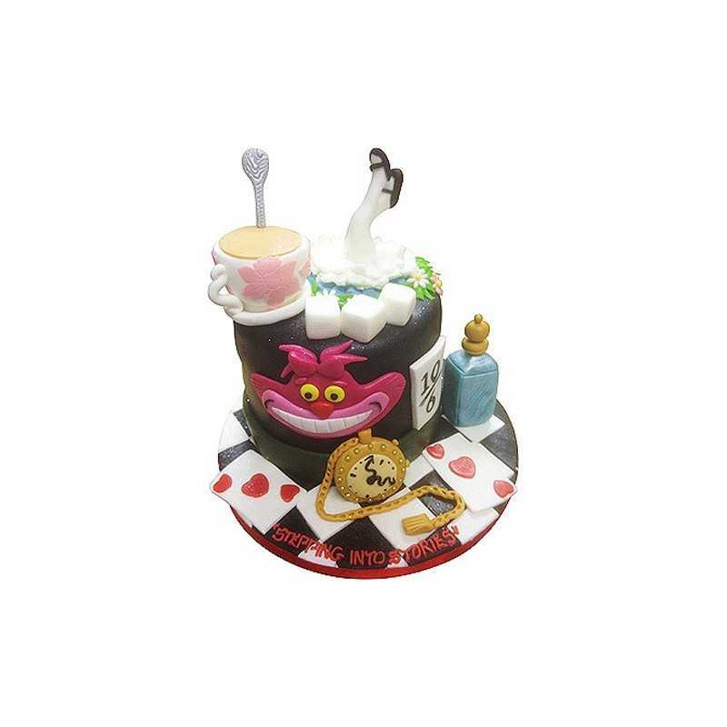 Alice in Wonderland Tea Party Birthday Cake