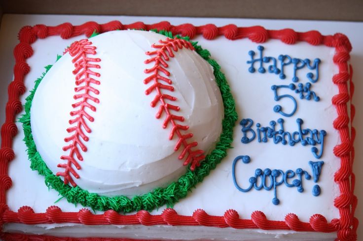 Baseball Birthday Sheet Cake