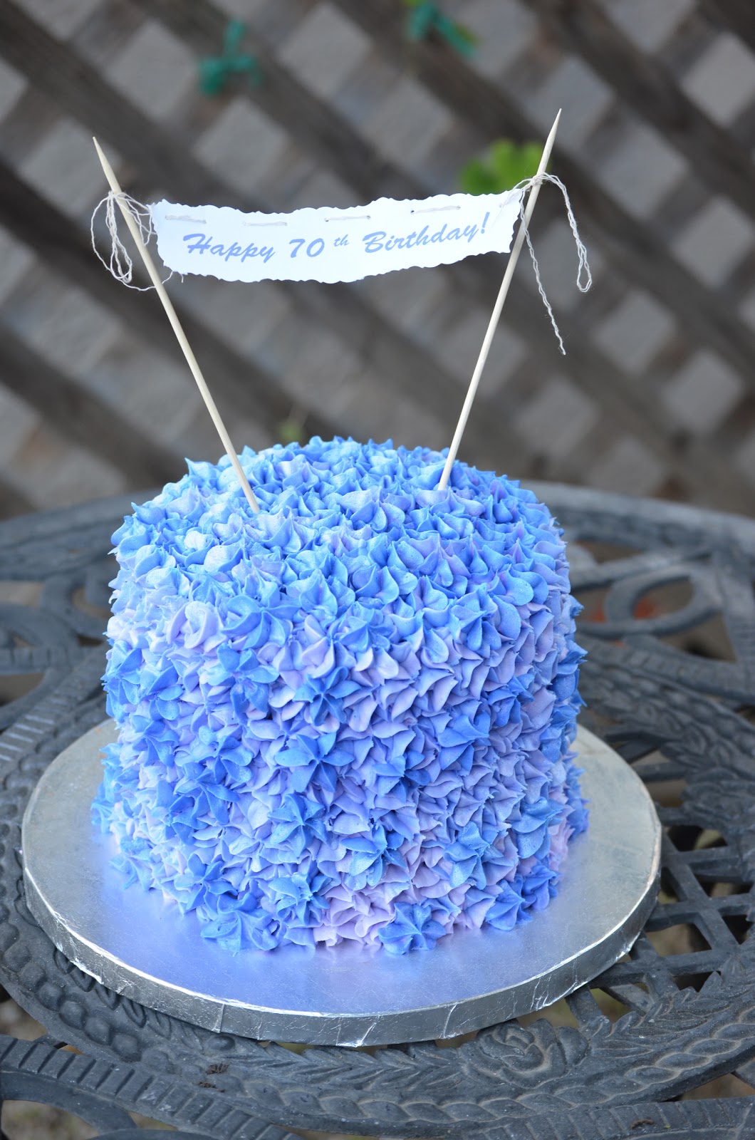 Cascading Blue Hydrangeas 4 Tier Wedding Celebrate With Cake