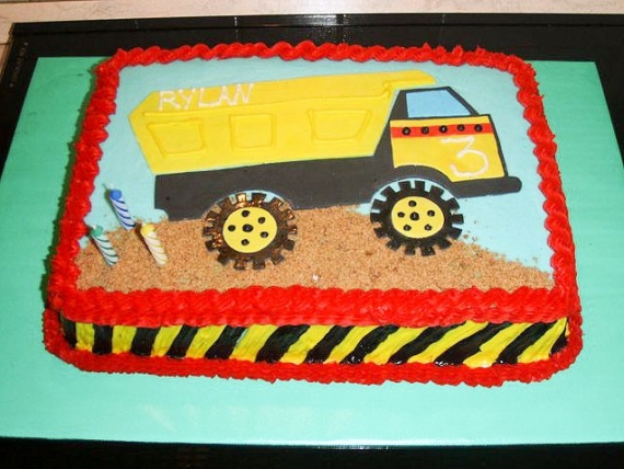 Dump Truck Sheet Cake