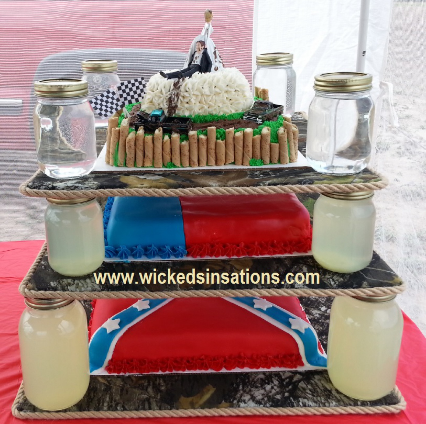 Hillbilly Redneck Wedding Cake