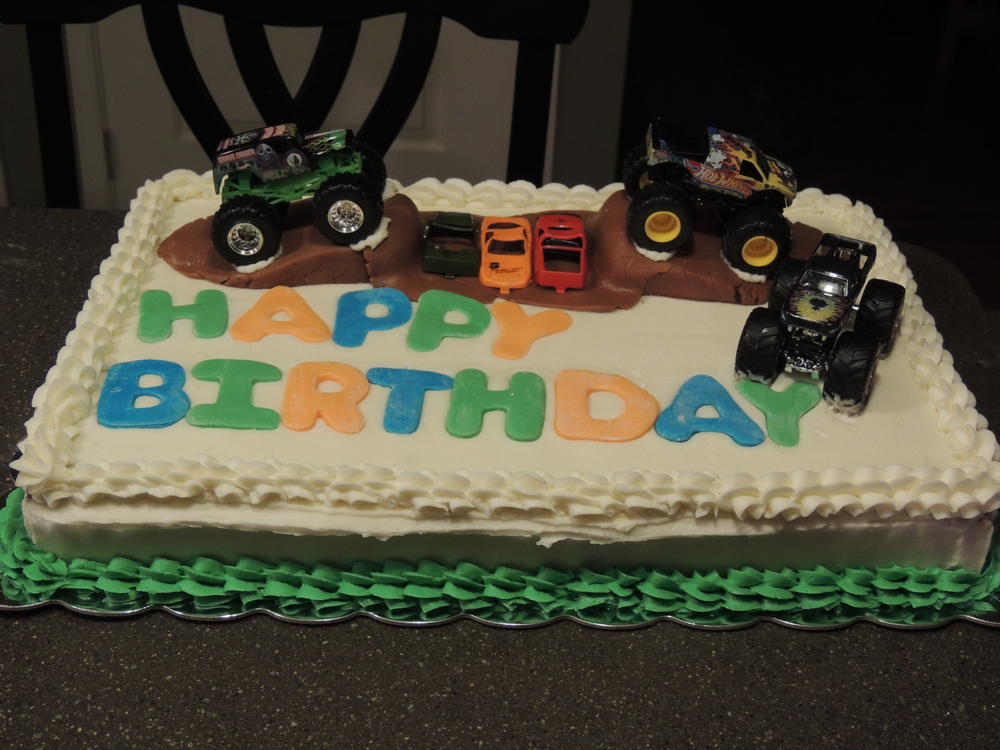 Monster Truck Sheet Cake