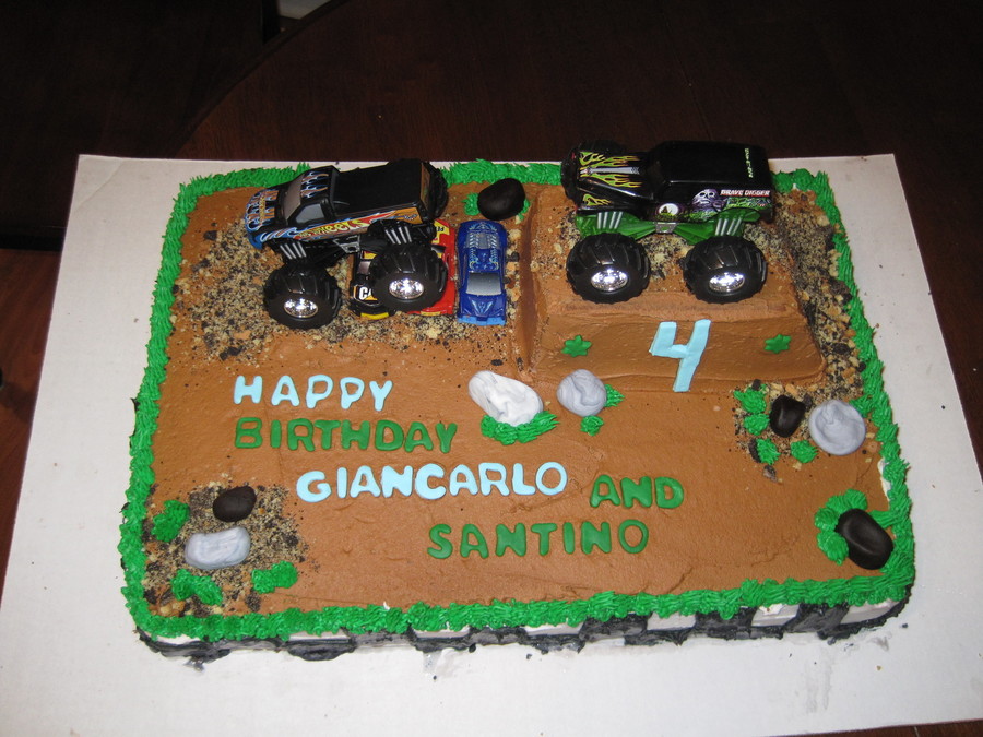 Monster Truck Sheet Cake