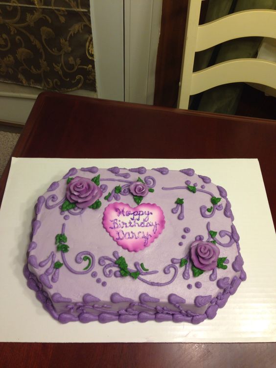 Purple Birthday Sheet Cakes