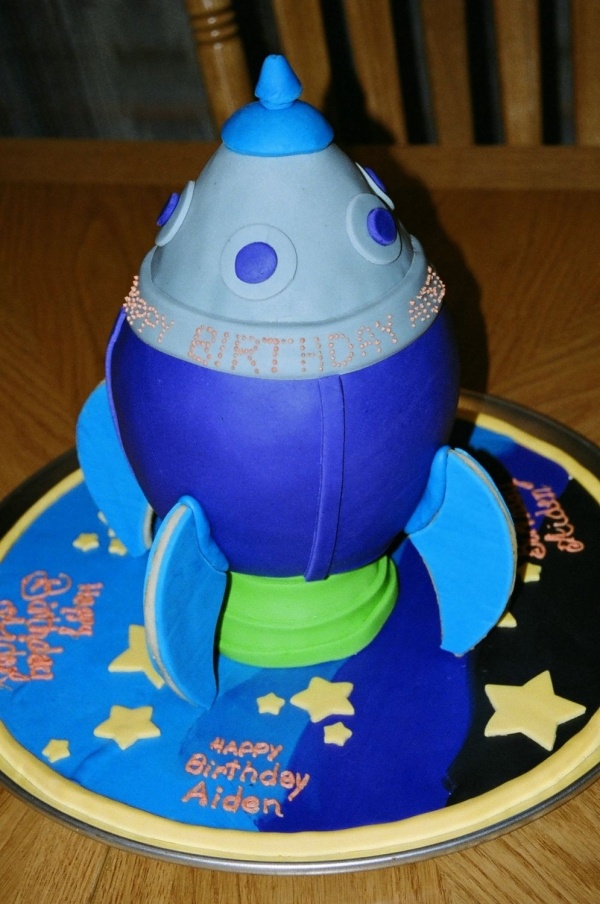 Rocket Ship Birthday Cake