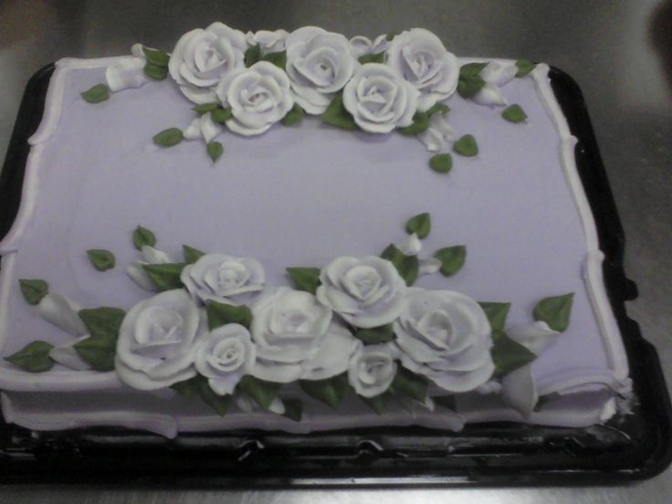 Rose Buttercream Sheet Cake