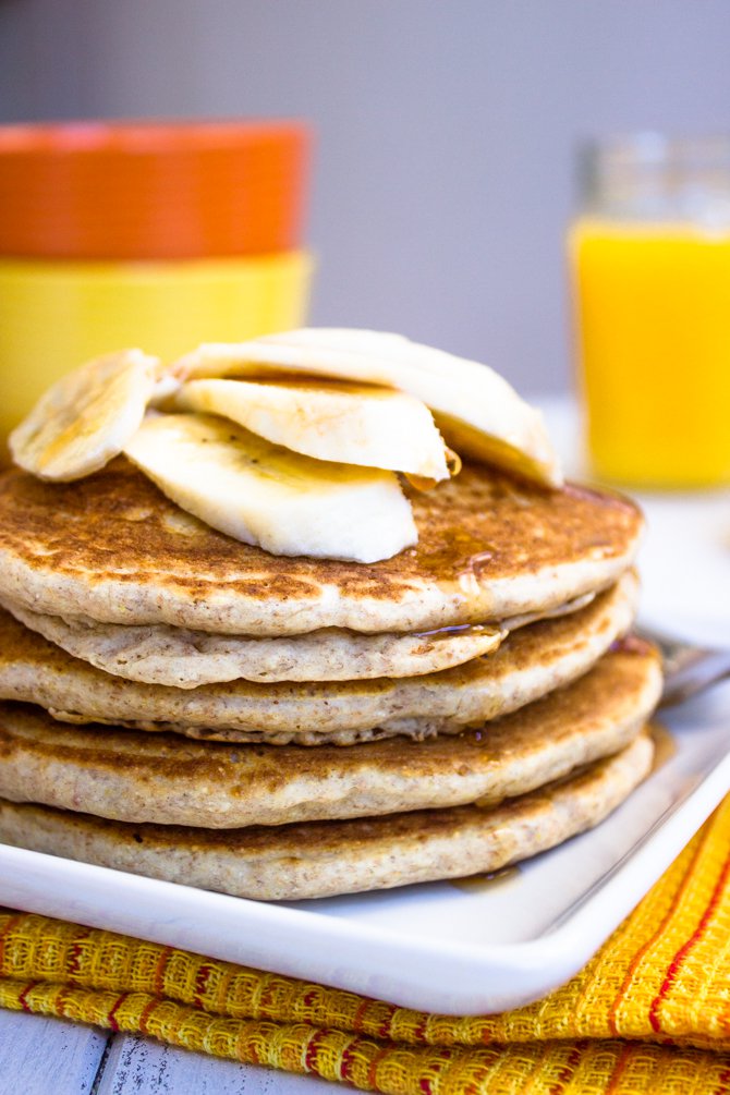 Whole Wheat Banana Pancakes