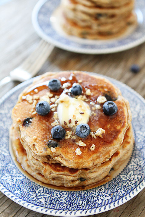 Whole Wheat Blueberry Pancakes Recipe