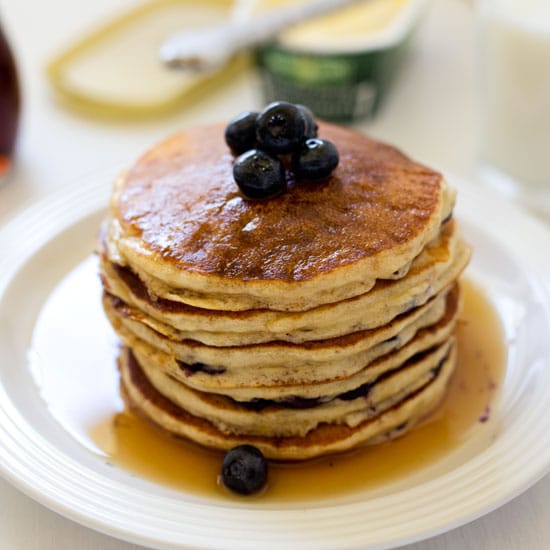 Whole Wheat Blueberry Pancakes