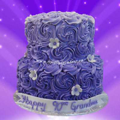 2 Tier Buttercream Rosette Cake