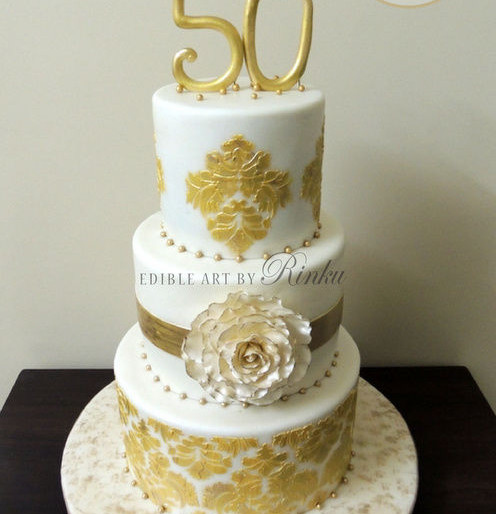 10 Photos of 50th Anniversary 3 Tier Wedding Cakes