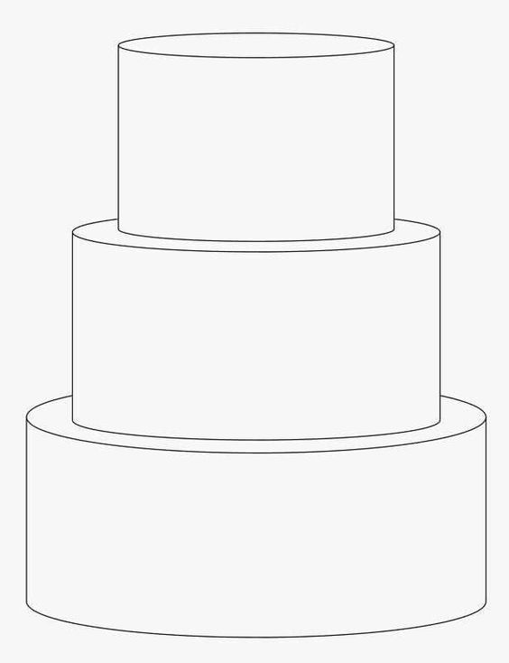 3 Tier Blank Cake Template