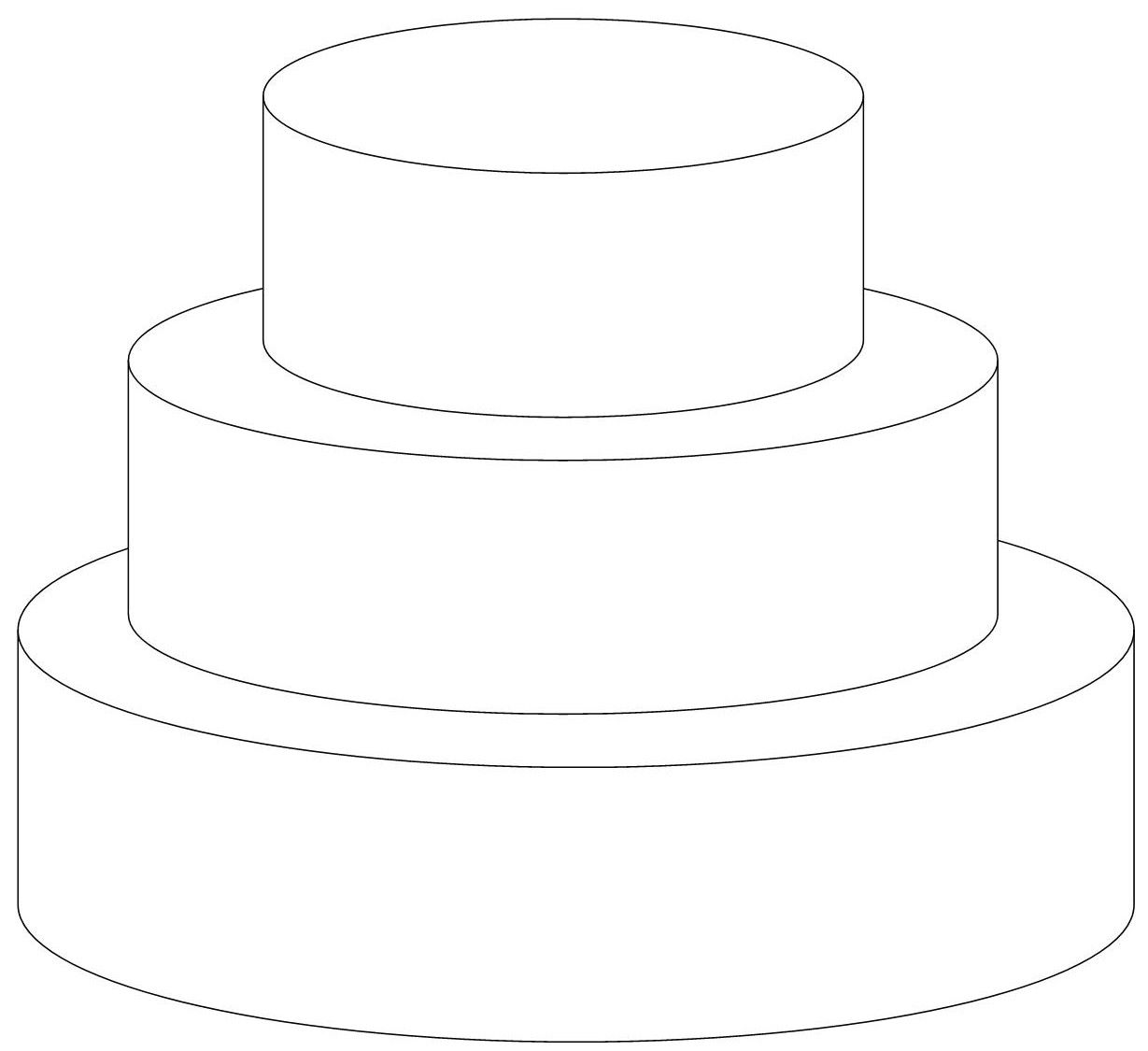 3 Tier Cake Template for Drawing