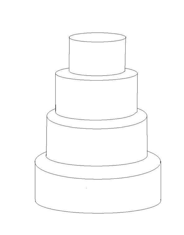 4 Tier Cake Template