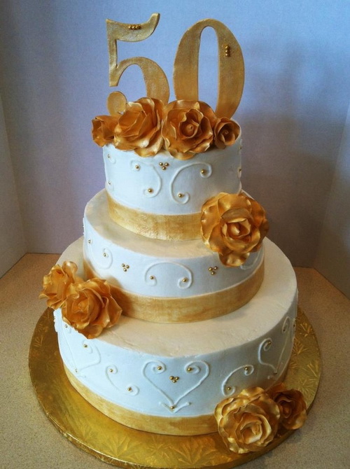 50th Wedding Anniversary Cake