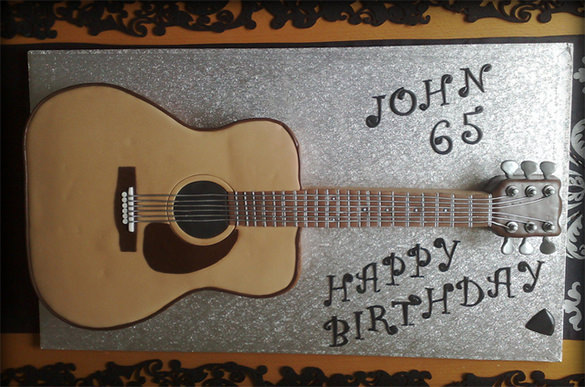 Acoustic Guitar Cake Template Printable